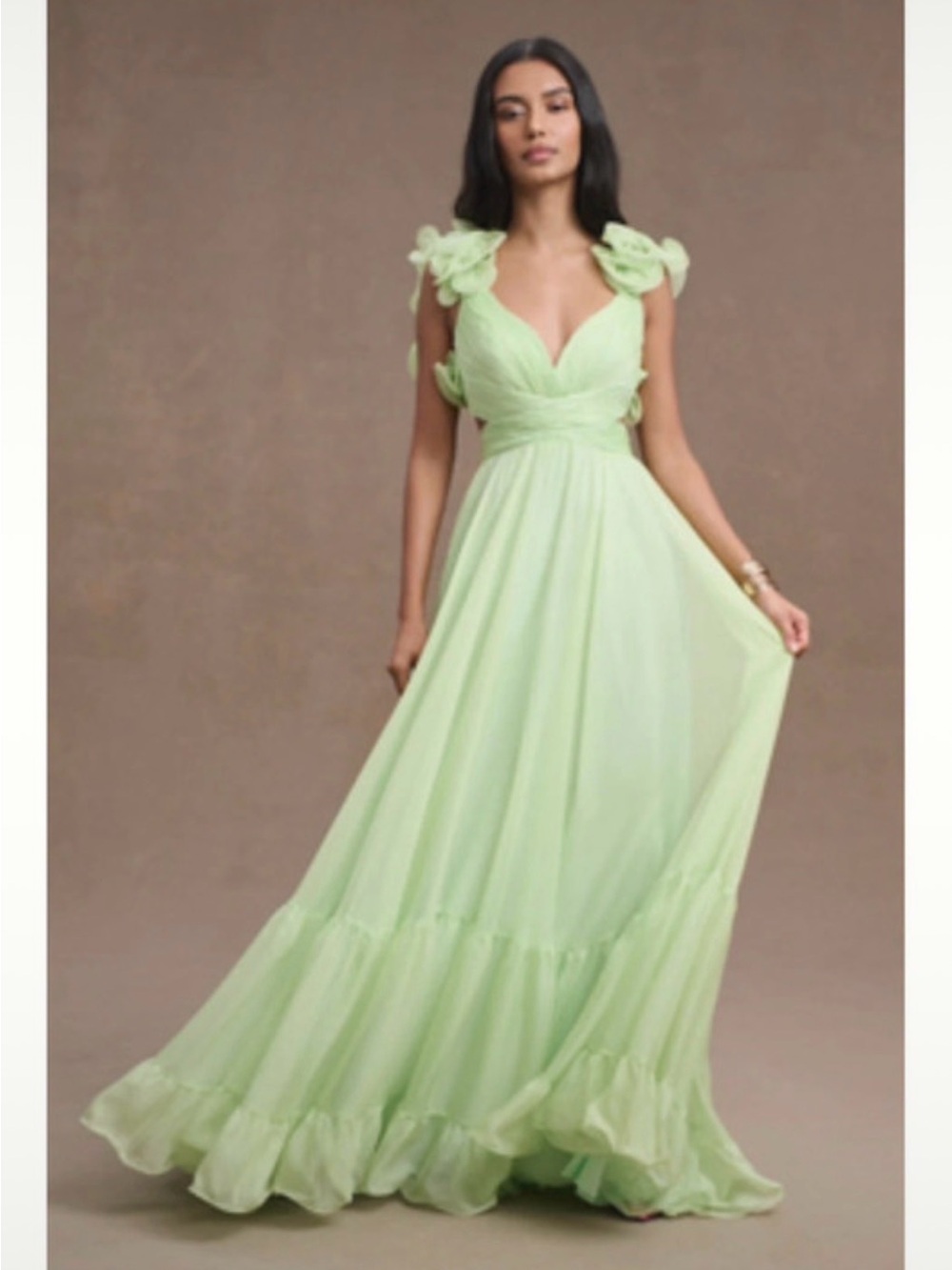 Mac Duggal | Dresses | Mac Duggal Indy Aline Ruffled Chiffon Gown
